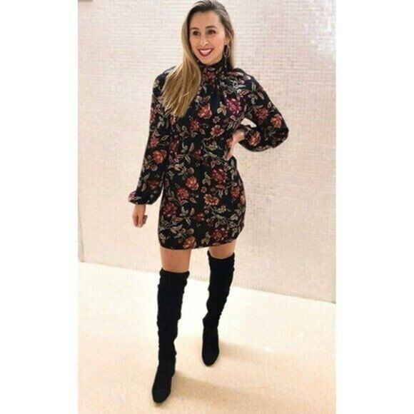 NEW NWT $525 A.L.C. Bold Floral Printed Nadia Dres - Picture 3 of 13